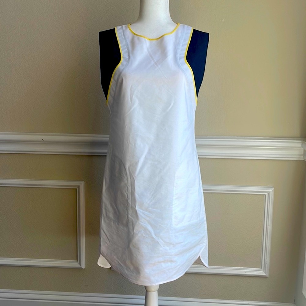 Lacoste size 38/Medium white, navy and yellow